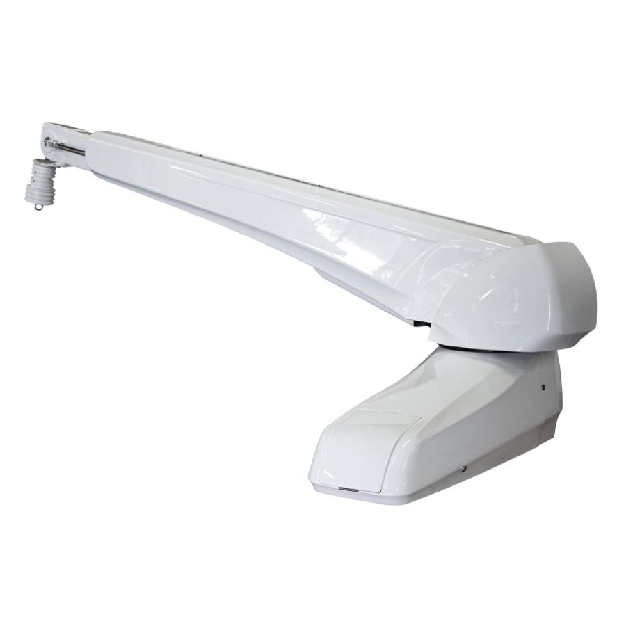 Besenzoni Gru per yacht installabile sul flybridge G509 carenature bianche ruotata 