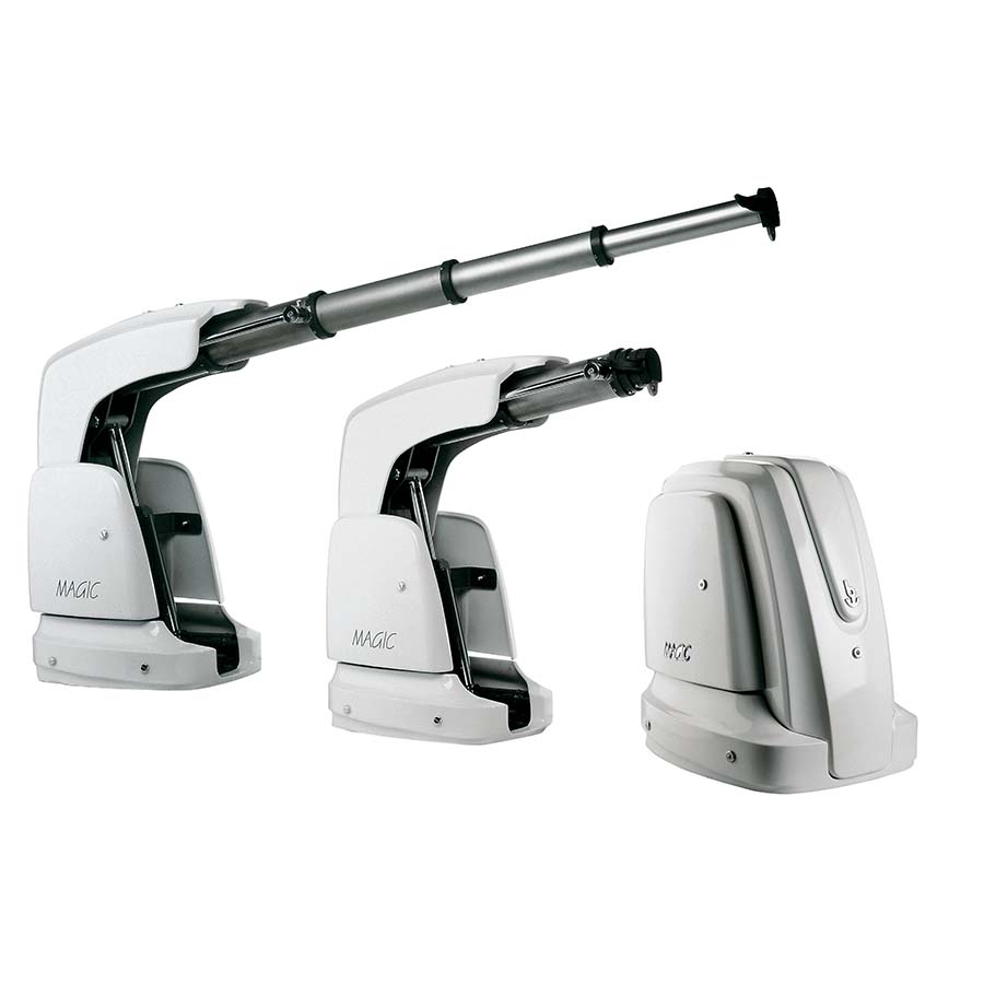 Gru idraulica telescopica a scomparsa super compattanelle diverse posizioni