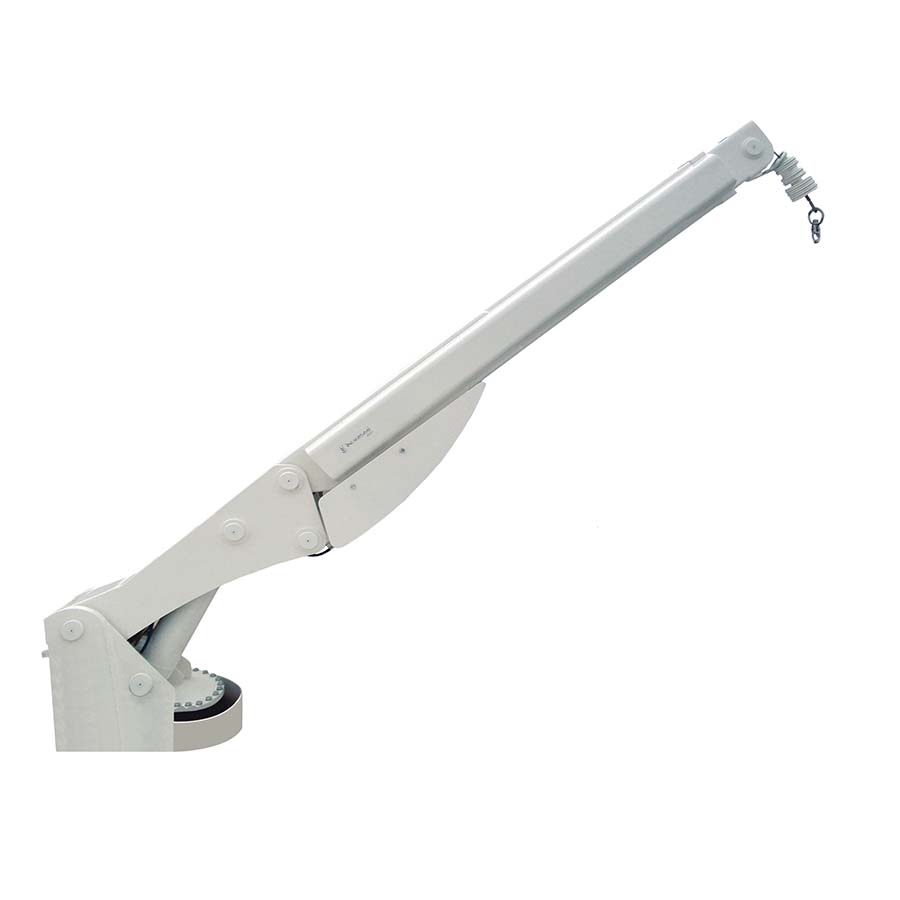 Gruetta idraulica per alloggiamenti in garage di prua o poppa verniciata bianco