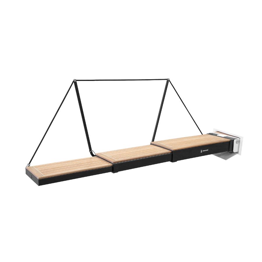 Passerella per barche PI 696 vista laterale tutta aperta