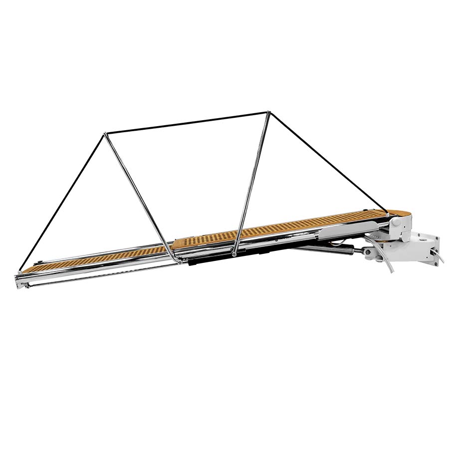 Besenzoni PI 464 SMART Passerella telescopica idraulica esterna girevole telescopica per barche a vela e yacht, usata come gru