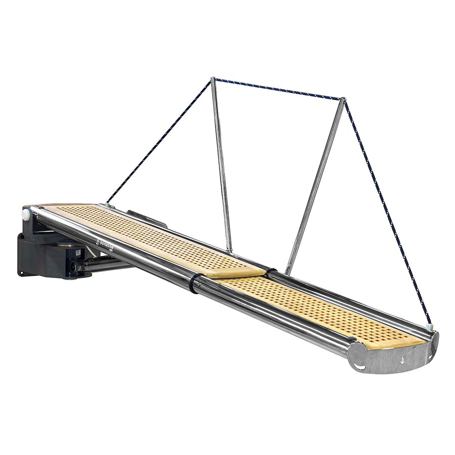 Besenzoni PI 465 big SMART Passerella telescopica idraulica esterna girevole telescopica per barche a vela e yacht, usata come gru candelieri sollevati