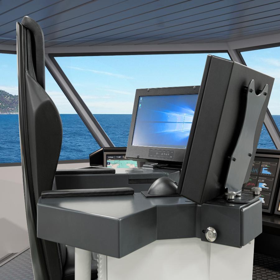 Poltrona P 400 matrix per imbarcazioni da lavoro con postazione comando