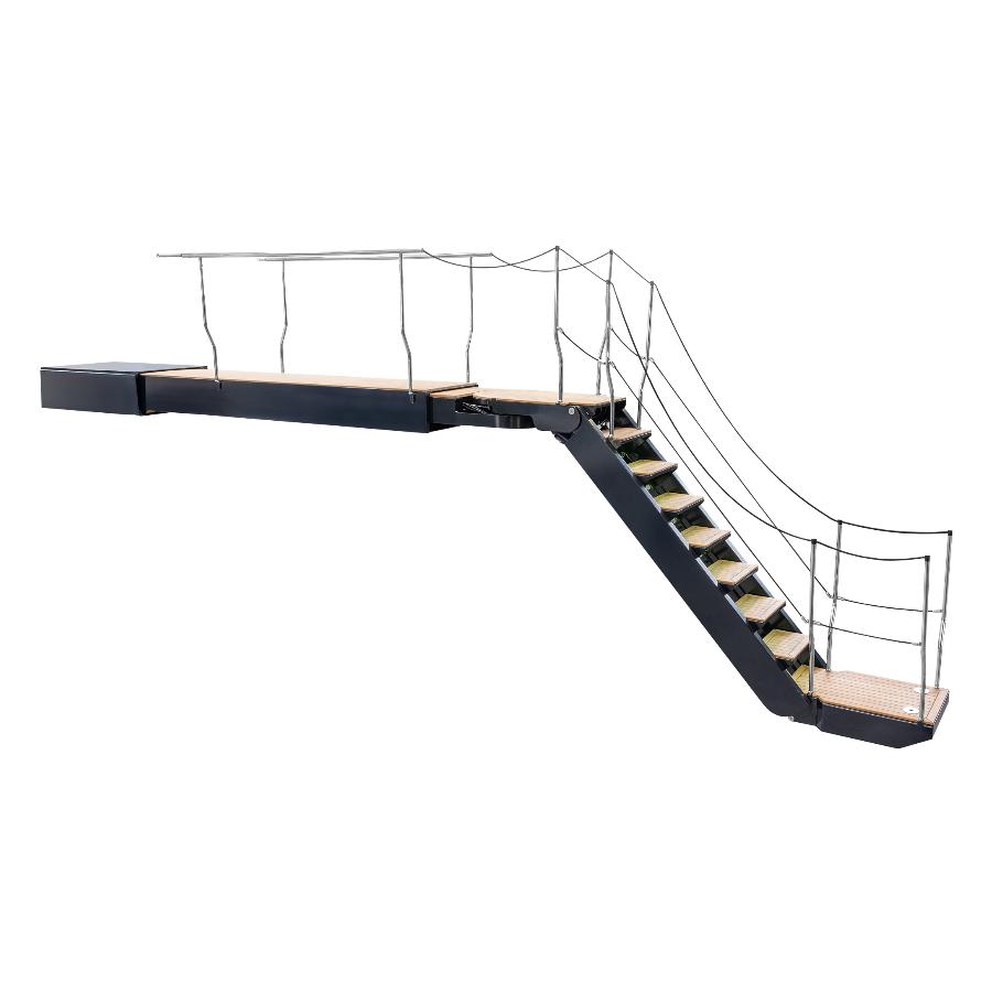 Vista laterale della scala passerella in modalità scala