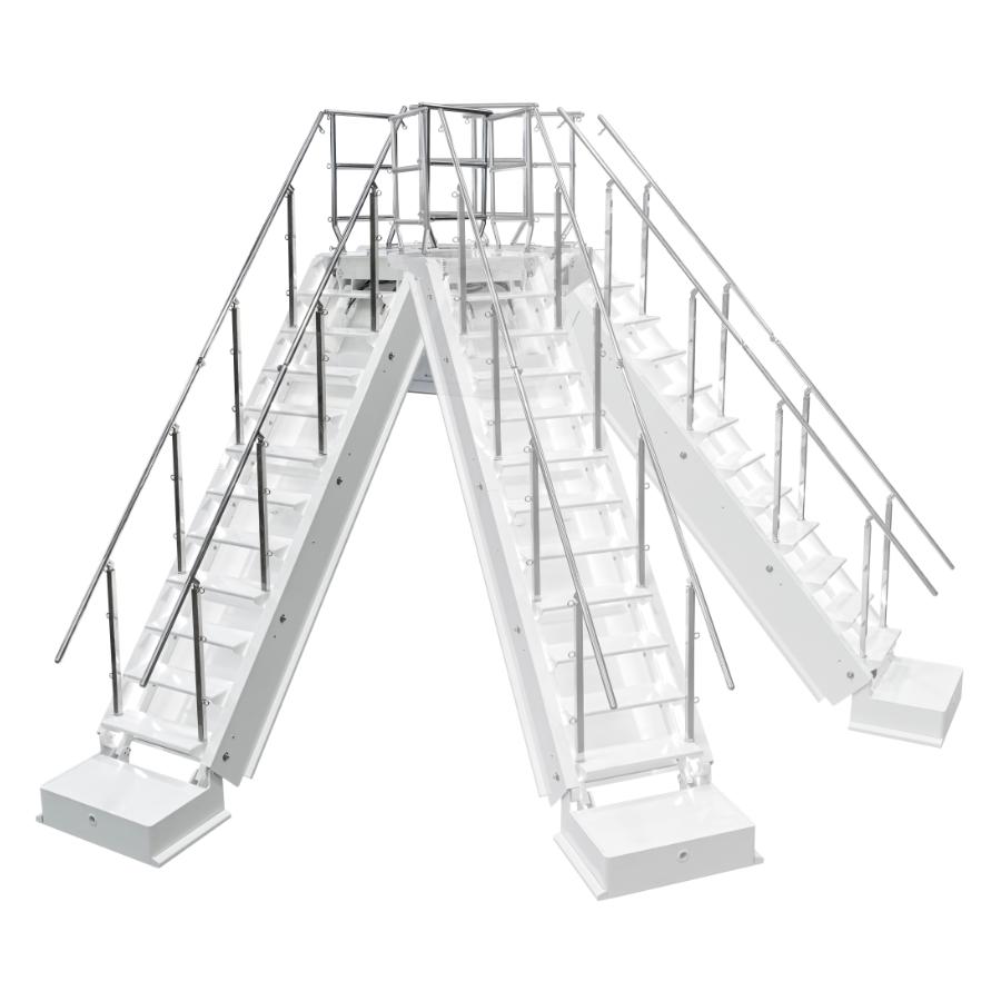 SI 411 Besenzoni scala per accesso allo yacht e superyacht girevole a scomparsa nella fiancata 