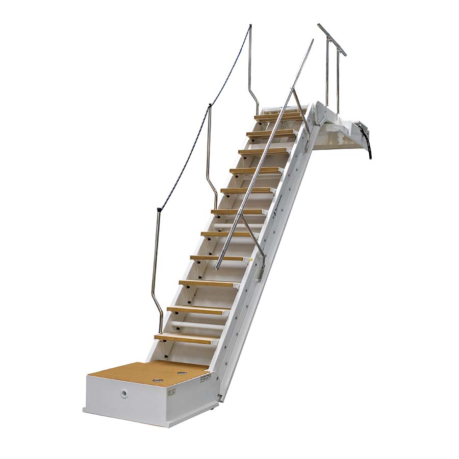 besenzoni scala imbarco si 411 con una fi la di candelieri manuali removibili e una fila di candelieri automatici con corrimano rigido