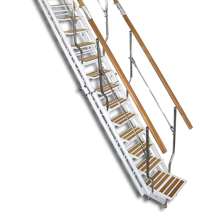 Besenzoni Scala manuale SC 510 con n. 14 gradini autolivellanti e struttura in fibra di carbonio