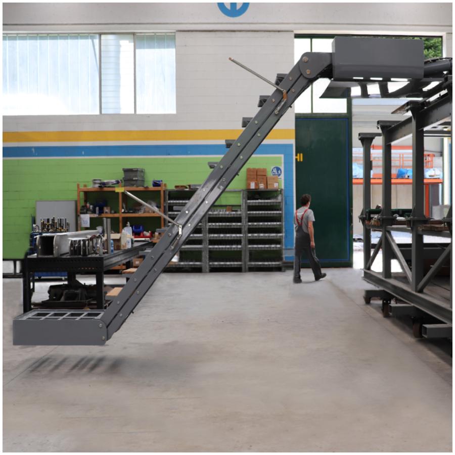 Besenzoni Scala SI 411 - workboats da imbarco automatica, girevole, a scomparsa nella murata dello yacht per barche da lavoro o difesa in costruzione scala di banda